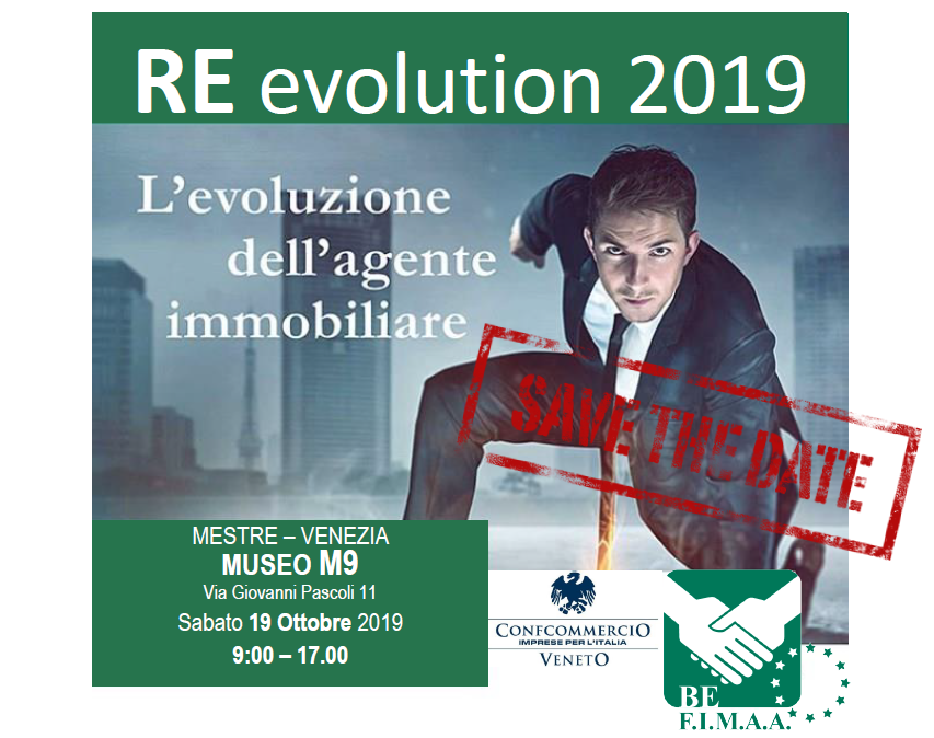 RE EVOLUTION – BE FIMAA 2019 – SABATO 19 OTTOBRE 2019